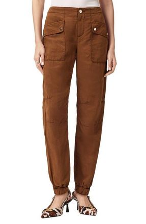 AllSaints Val Twill Cargo Pants in Cognac Brown at Nordstrom, Size 12 Us