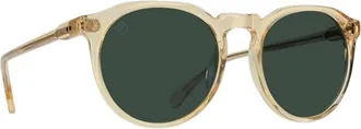Raen Optics Womens Remmy 52 S047 Round Polarized Sunglasses In Champagne Crystal Green