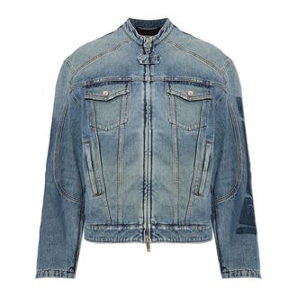 Balenciaga Heren, Jassen, Blauw, Maat: L Denim