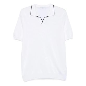 Gran Sasso Polo Shirts, male, White, Size: 2XL Tennis Polo