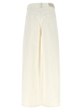 Brunello Cucinelli Womens White Cotton Relaxed Fit Jeans Clothing