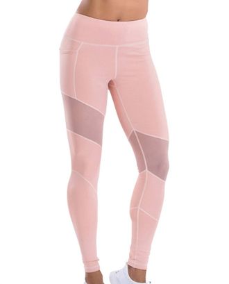 TLF Apparel Prima Mesh Panel Margoux Legging In Blush
