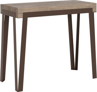 Itamoby Consolle Allungabile 90x40/196 Cm Rio Small Premium Telaio Ruggine Colori Itamoby: Quercia Natura