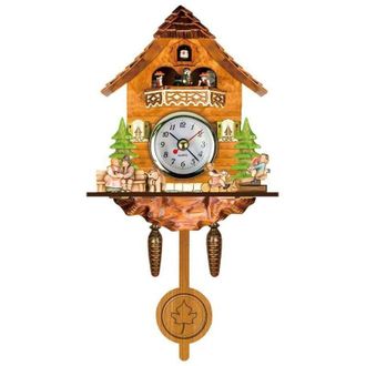 OEM Reloj De Pared Antiguo De Madera Con Forma De Nido De Cuco, Decoraci&oacute;n Para El Hogar, Reloj De Cuco De P&eacute;ndulo Autom&aacute;tico