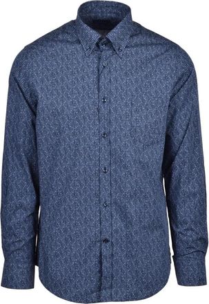 Paul & Shark Katoenen Shirt met Uniek Design - Heren - Casual Overhemden - Blauw - L - Katoen - Overhemden