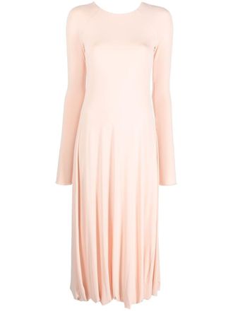 Jil Sander Abito svasato a maniche lunghe - Rosa