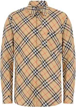 Burberry Beige Regular Check Shirts