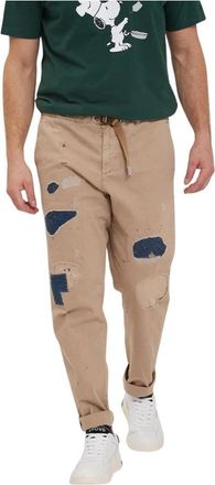White Sand Lange broek - Heren - Slim Fit Broeken - Bruin - M - Broeken