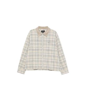 Represent Plaid Corduroy-collar Overshirt