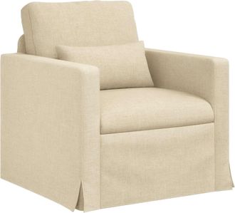vidaXL Sof&aacute; Crema 78 X 77 X 80 Cm Tela Vidaxl