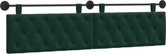 vidaXL Cabecero Colgante Verde Oscuro Terciopelo Vidaxl