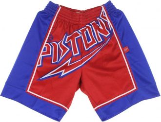 Mitchell & Ness basketbalshorts man nba groot gezicht uitgeblazen mode korte hardhout klassiekers detpis - Heren - Fitness - Rood - S - Fitness