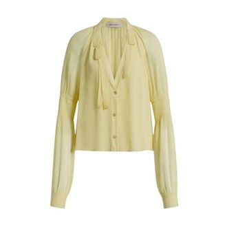 Alberta Ferretti Alberta Ferretti, Blouses, female, Yellow, Size: M Silk-blend Blouse