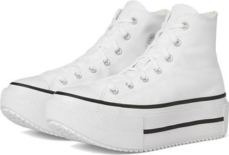 Converse Chuck Taylor All Star Lift Double Stack Lace-up Boots White/Black/White : Mens 10.5 - Womens 12.5 Medium, Canvas