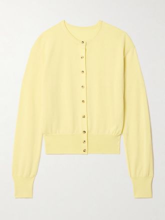 Khaite Cardigan In Misto Lana Jackie - Giallo