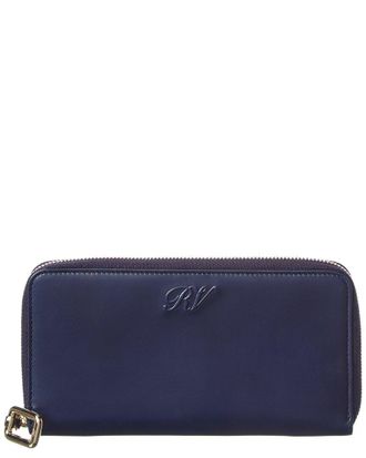 Roger Vivier Leather Zip Around Wallet