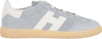 Hogan Blue Cool Laced Side-Logo Suede Sneakers