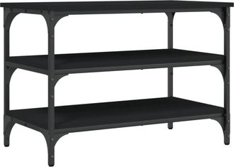 vidaXL Vidaxl - Banco Zapatero Madera De Ingenier&iacute;a Negro 70x38,5x49 Cm