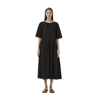 Inwear Maxi Jurken - Dames - Casual kleedjes - Zwart - S - Katoen - Kleedjes
