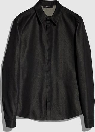 Gucci Cotton Silk Shirt With Embroidery, Size 50 IT, Black