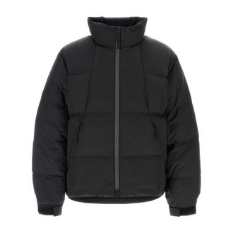 Goldwin Down Jackets, male, Black, Size: S Dope Dyed Ripple Nylon Down Jacket