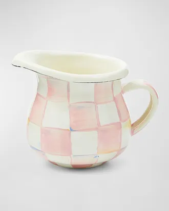 MacKenzie-Childs Rosy Check Enamel Little Creamer