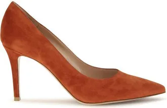 Gianvito Rossi Red Calf Leather Bos Taurus High Heel Womens Pumps