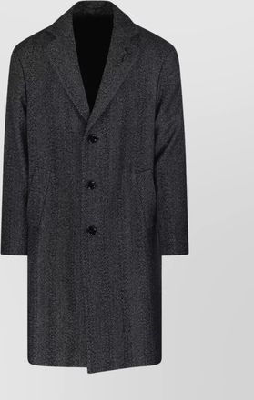Lardini coat long length notched lapel