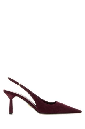 Prada Maroon Slingback Pumps