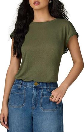 Wit & Wisdom Crochet Cap Sleeve Tee in Celadon at Nordstrom, Size X-Small