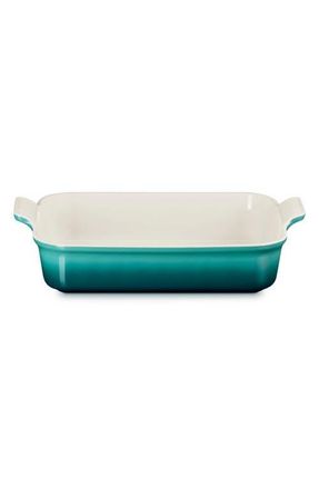 LE CREUSET Heritage 4-Quart Rectangular Stoneware Dish in Riviera at Nordstrom