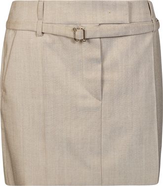 Sportmax Beige Fify Belted Mini Skirt
