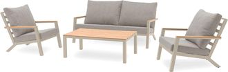 DCB Garden Kommos - Sal&oacute;n De Jard&iacute;n 5 Pl En Aluminio Y Tapa Efecto Madera - Dcb Garden