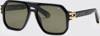 Philipp Plein Occhiali da sole Icon modello aviatore in acetato con doppio ponte