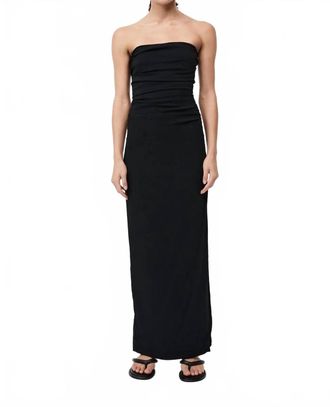 St.Agni Strapless Tie Back Dress In Black