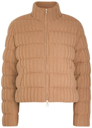 Moncler Padded Wool and Cashmere-blend Jacket - Beige - XS (UK 8 / XS)