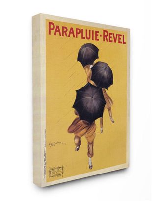 Stupell Industries Parapluie-Revel Vintage Poster Yellow Design Wall Art