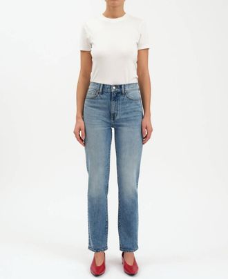 Daze Smarty Pants High Rise Slim Straight Jeans In Face To Face