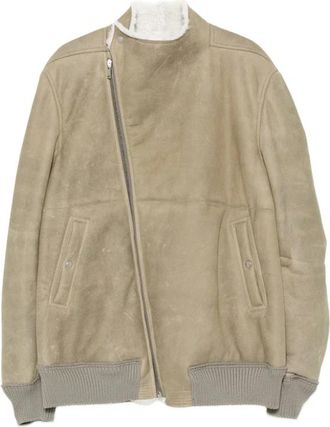 Rick Owens Hollywood Flight Jacket - Heren - Zomerjassen - Groen - XL - Leer - Jassen