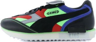 Puma FUTURE RIDER KING TRAINERS Black Green Red 374459-01