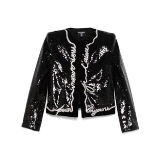 Balmain Love Letter-print Jacket