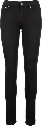 Ralph Lauren Jeans Dames Rits- Knoop - Dames - Skinny Jeans - Zwart - W27 - Katoen - Jeans