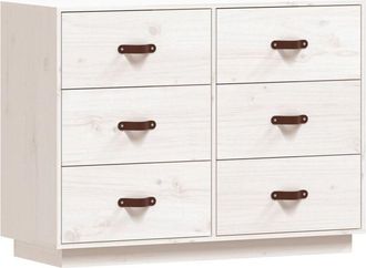 vidaXL Vidaxl - Aparador madera maciza de pino blanco 100x40x75 cm