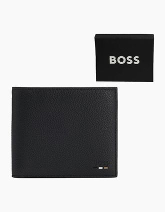 HUGO BOSS Mens BOSS Ray 4cc Coin Faux Leather Wallet, Black - Size: ONE size