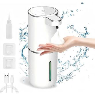 OEM Dispensador Autom&aacute;tico De Jab&oacute;n Espumoso, 3 Niveles De Ajuste, Soporte De Jab&oacute;n Recargable Con Sensor, Montaje En Pared, Pantalla Lcd, Carga Mediante 