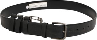 Dolce & Gabbana Mens Black Key Ring Clip Attachments Buckle Belt 100lf