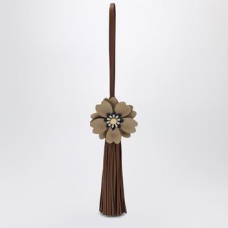 Miu Miu Cognac-colored nappa trick with flower detail