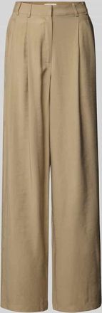 LeGer By Lena Gercke Wide Leg Stoffhose mit Bundfalten Modell Draco in Beige, Größe 34