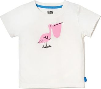 Mon coeur Recycled Cotton & Organic Cotton Graphic T-Shirt in Natural/Multi Pink at Nordstrom, Size 12-18M