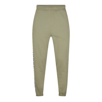 Lacoste Slanke joggingbroek voor heren met streep aan de zijkant (Kaki Groen)
